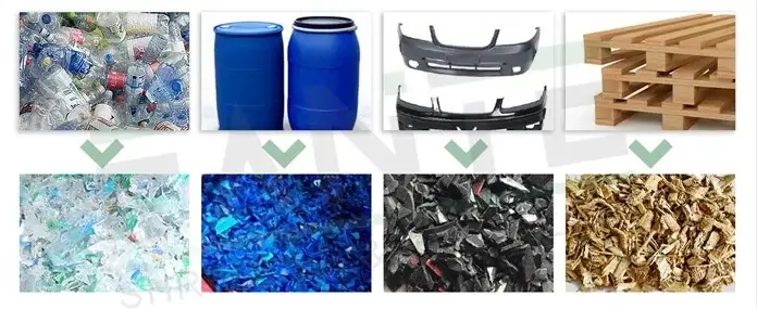 double shaft shredder for shredding plastic, metal, car shells, tires, and wood