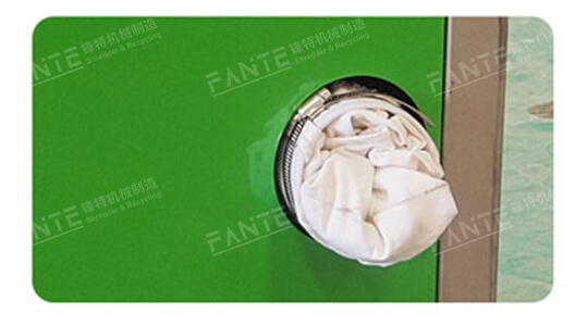 The dust inside the granulator and the dust generated in the separation bed are collected into the dust removal bag by the front and rear dust removal fans.